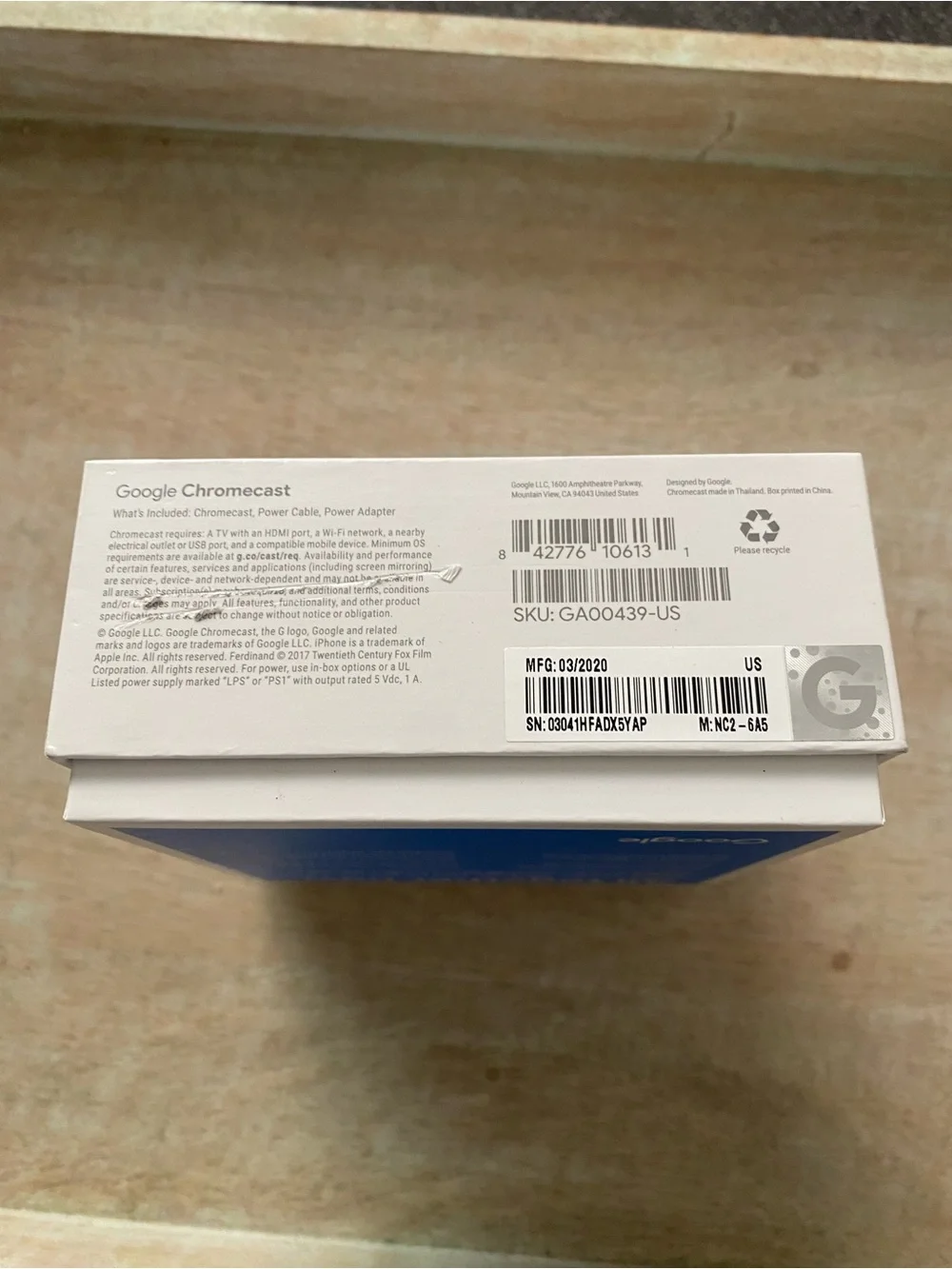 Google Chromecast Streaming Media Player - Black